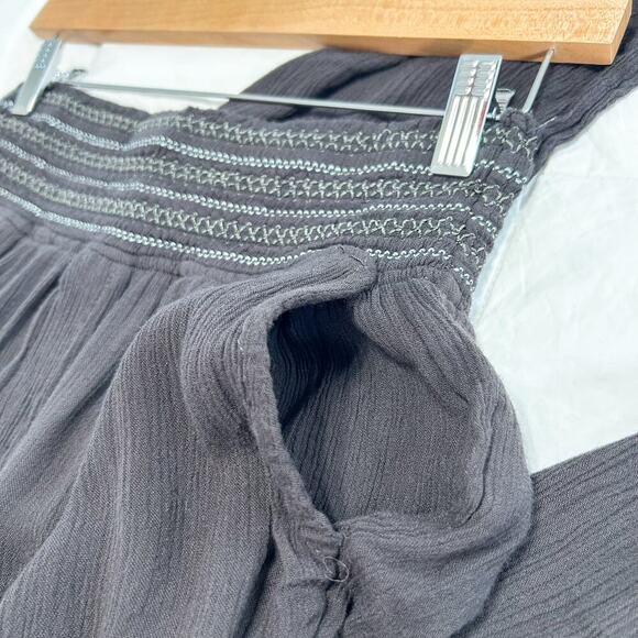 Anthropologie Ett:Twa Sulawesi Smocked Harem Pants Black Rayon EUC Size Small - Picture 3 of 9